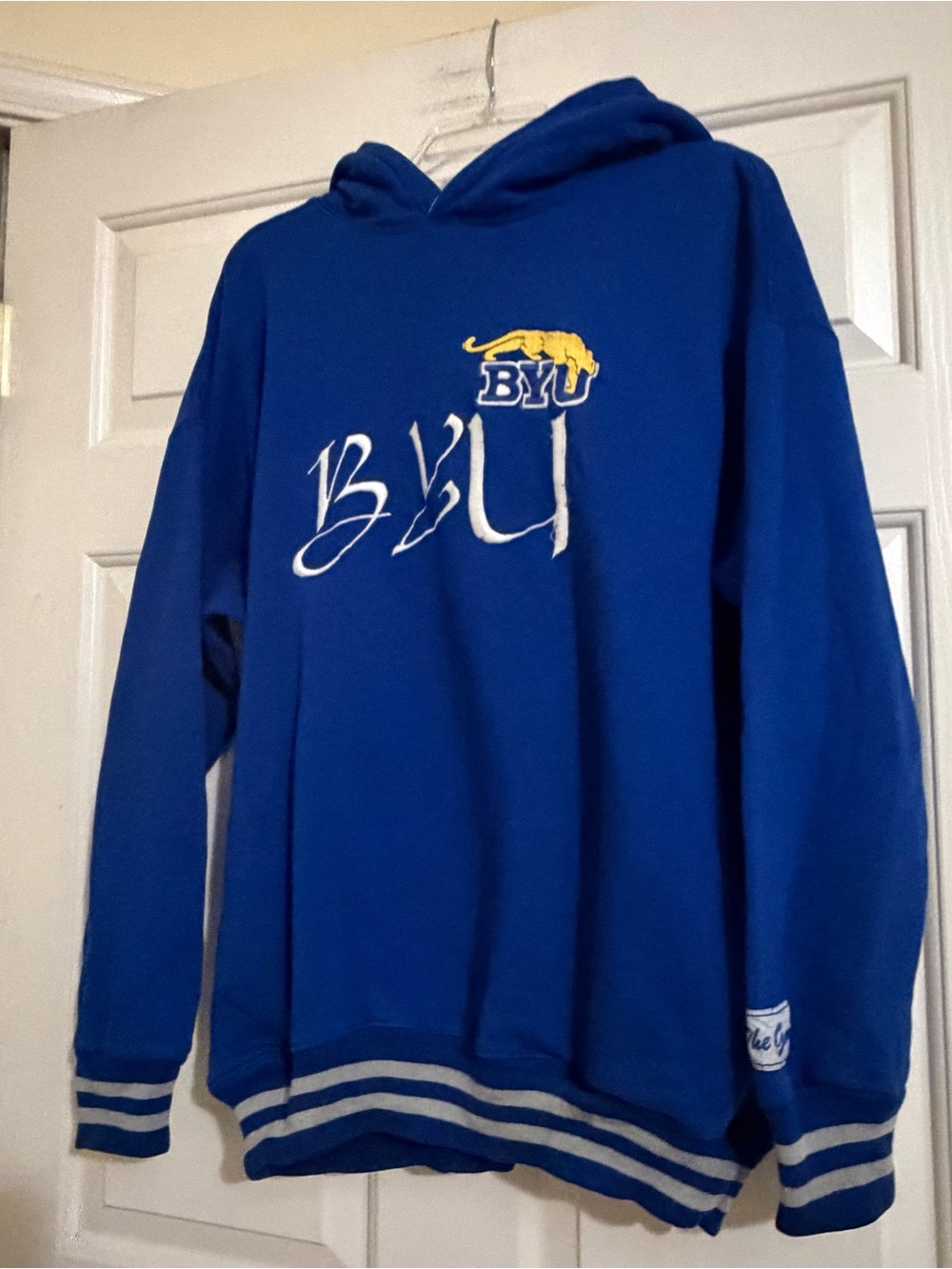 Vintage BYU Brigham Young University Cougars Hoodie Hooded Sweatshirt Size M
